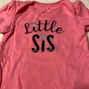 0-3 months Little Sis Tshirt